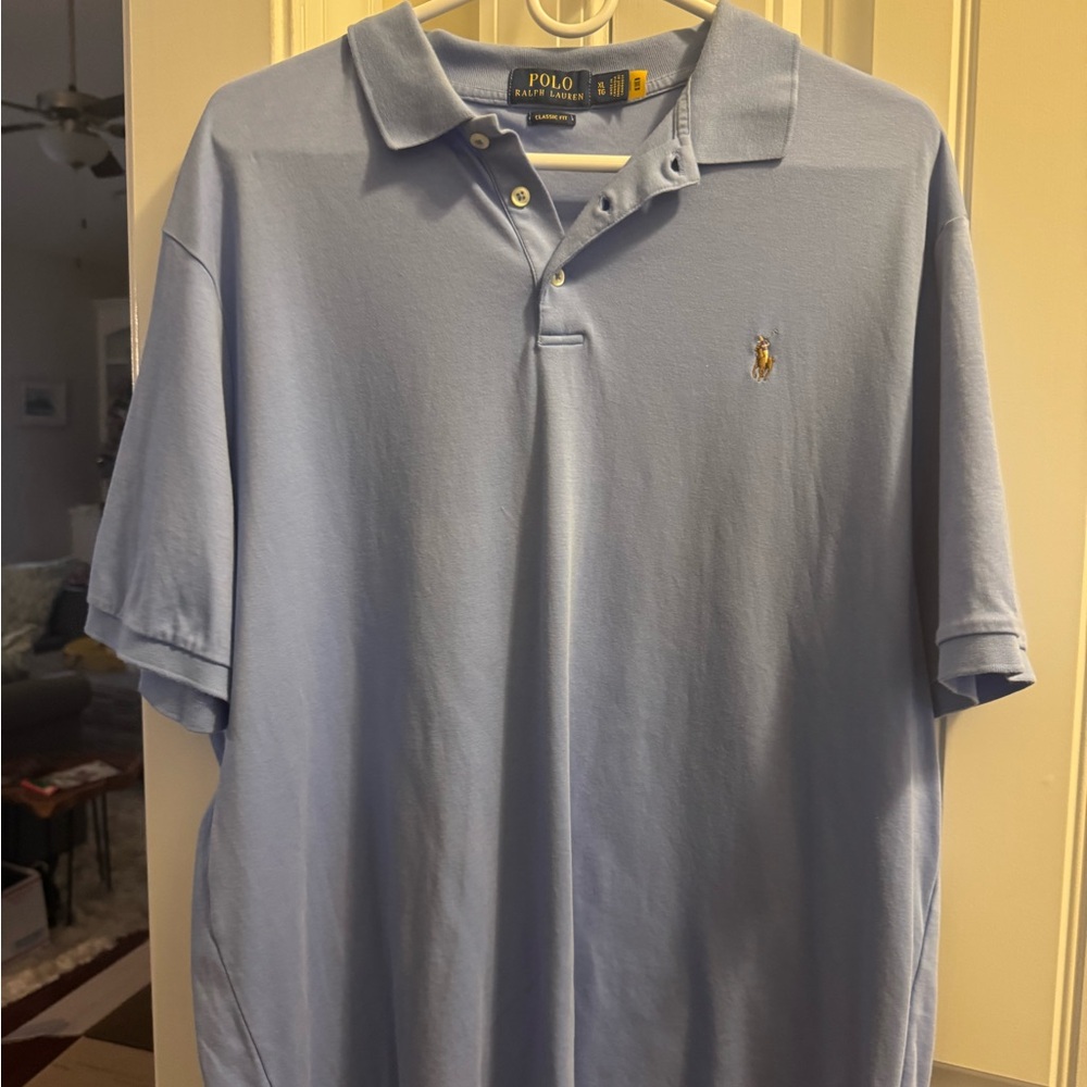 Polo by Ralph Lauren Men's Light Blue Polo Shirt, classic fit size xl